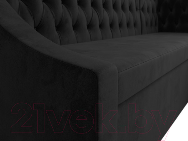 Изображение товара Уголок кухонный мягкий Лига Диванов Мерлин правый / 109429 (велюр черный)