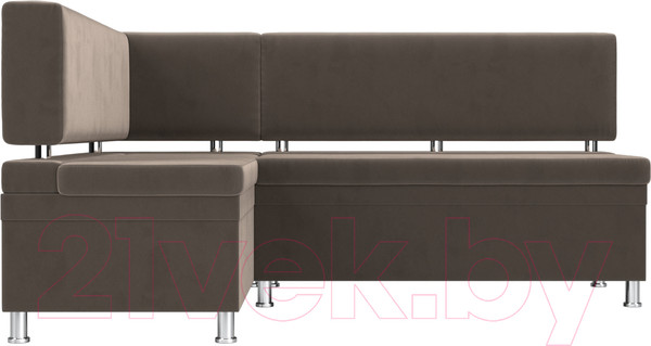 Изображение товара Уголок кухонный мягкий Лига Диванов Стайл левый / 111655L (велюр коричневый)