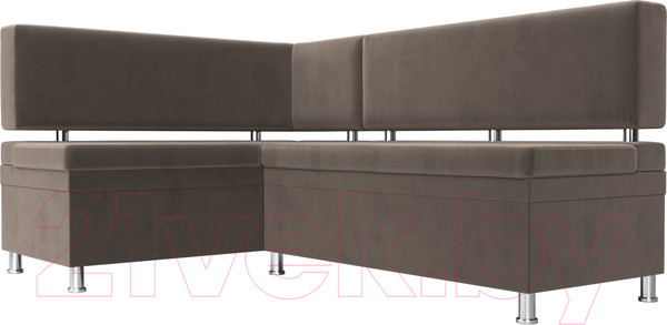 Изображение товара Уголок кухонный мягкий Лига Диванов Стайл левый / 111655L (велюр коричневый)