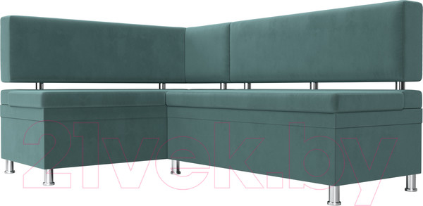 Изображение товара Уголок кухонный мягкий Лига Диванов Стайл левый / 111656L (велюр бирюзовый)