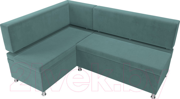 Изображение товара Уголок кухонный мягкий Лига Диванов Стайл левый / 111656L (велюр бирюзовый)