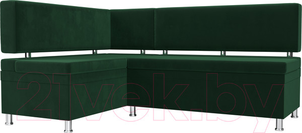 Изображение товара Уголок кухонный мягкий Лига Диванов Стайл левый / 111657L (велюр зеленый)