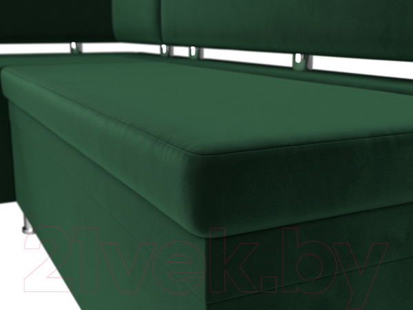 Изображение товара Уголок кухонный мягкий Лига Диванов Стайл левый / 111657L (велюр зеленый)