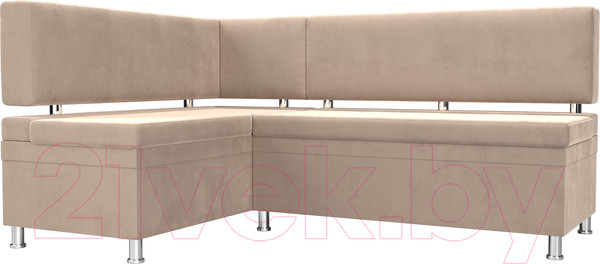 Изображение товара Уголок кухонный мягкий Лига Диванов Стайл левый / 111658L (велюр бежевый)