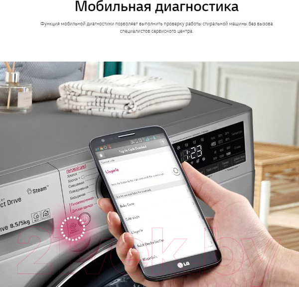 Изображение товара Стирально-сушильная машина LG F2V5GG2S