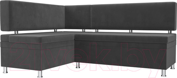 Изображение товара Уголок кухонный мягкий Лига Диванов Стайл левый / 111659L (велюр серый)