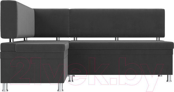 Изображение товара Уголок кухонный мягкий Лига Диванов Стайл левый / 111659L (велюр серый)