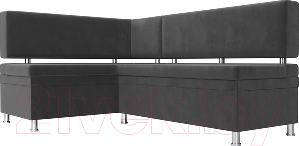 Изображение товара Уголок кухонный мягкий Лига Диванов Стайл левый / 111659L (велюр серый)