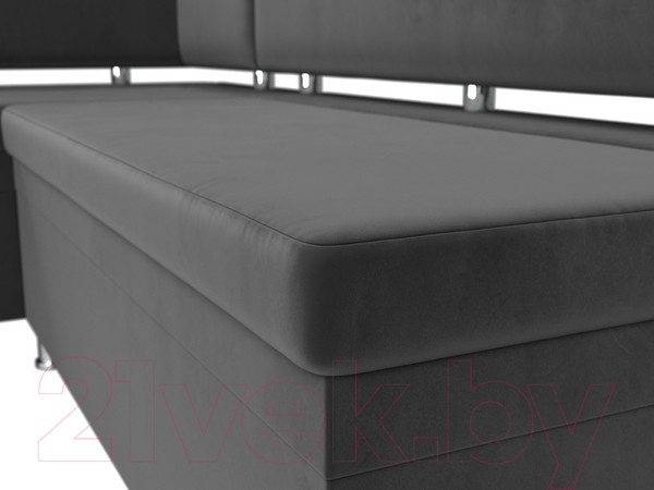 Изображение товара Уголок кухонный мягкий Лига Диванов Стайл левый / 111659L (велюр серый)