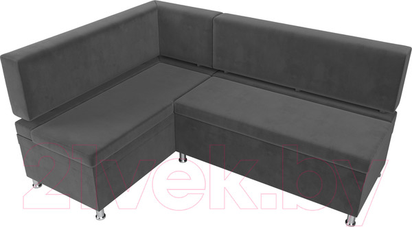 Изображение товара Уголок кухонный мягкий Лига Диванов Стайл левый / 111659L (велюр серый)