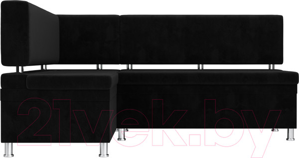 Изображение товара Уголок кухонный мягкий Лига Диванов Стайл левый / 111660L (велюр черный)