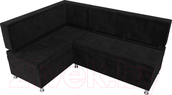 Изображение товара Уголок кухонный мягкий Лига Диванов Стайл левый / 111660L (велюр черный)