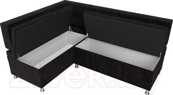 Изображение товара Уголок кухонный мягкий Лига Диванов Стайл левый / 111660L (велюр черный)