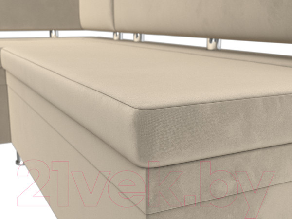 Изображение товара Уголок кухонный мягкий Лига Диванов Стайл левый / 114517L (микровельвет бежевый)