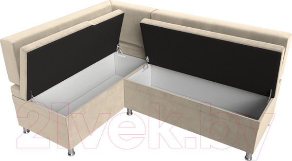 Изображение товара Уголок кухонный мягкий Лига Диванов Стайл левый / 114517L (микровельвет бежевый)