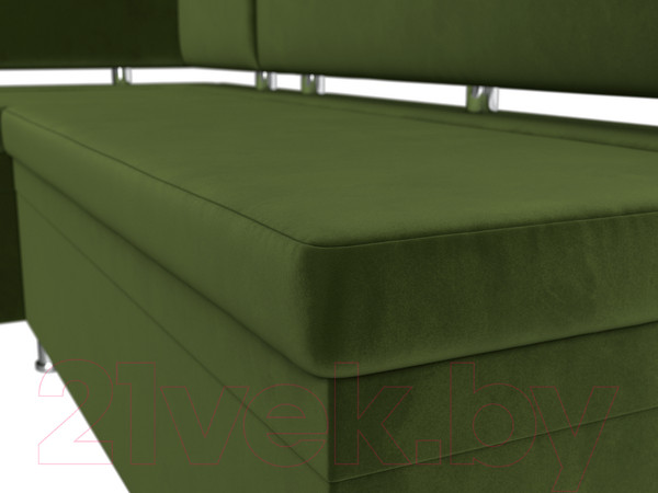 Изображение товара Уголок кухонный мягкий Лига Диванов Стайл левый / 114520L (микровельвет зеленый)