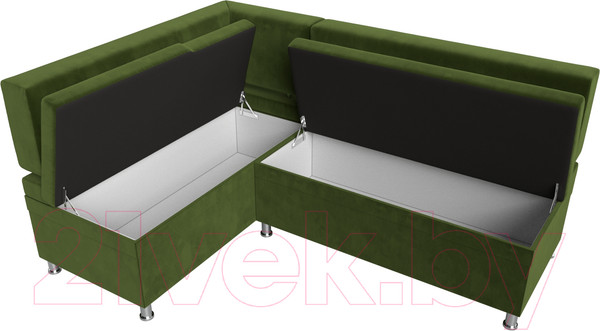 Изображение товара Уголок кухонный мягкий Лига Диванов Стайл левый / 114520L (микровельвет зеленый)