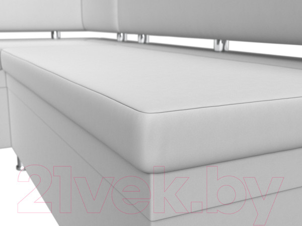 Изображение товара Уголок кухонный мягкий Лига Диванов Стайл левый / 114527L (экокожа белый)