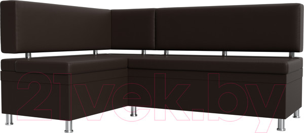 Изображение товара Уголок кухонный мягкий Лига Диванов Стайл левый / 114528L (экокожа коричневый)