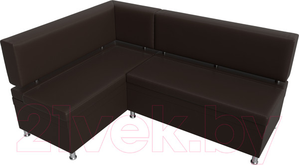 Изображение товара Уголок кухонный мягкий Лига Диванов Стайл левый / 114528L (экокожа коричневый)