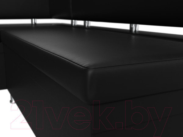 Изображение товара Уголок кухонный мягкий Лига Диванов Стайл левый / 114529L (экокожа черный)