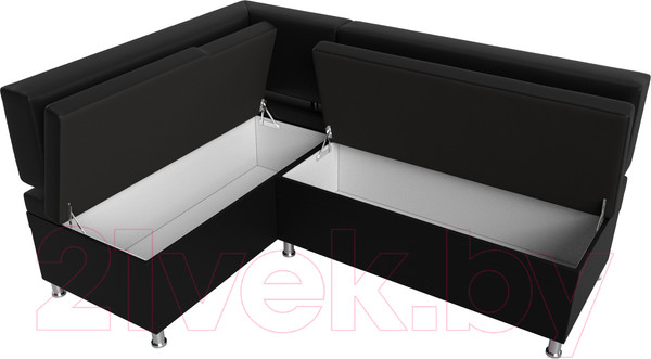 Изображение товара Уголок кухонный мягкий Лига Диванов Стайл левый / 114529L (экокожа черный)