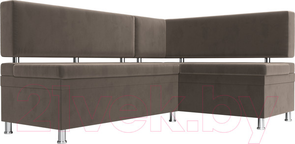 Изображение товара Уголок кухонный мягкий Лига Диванов Стайл правый / 111655 (велюр коричневый)