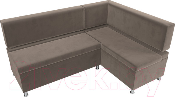 Изображение товара Уголок кухонный мягкий Лига Диванов Стайл правый / 111655 (велюр коричневый)