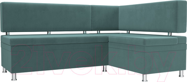 Изображение товара Уголок кухонный мягкий Лига Диванов Стайл правый / 111656 (велюр бирюзовый)