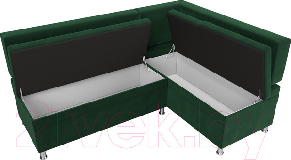 Изображение товара Уголок кухонный мягкий Лига Диванов Стайл правый / 111657 (велюр зеленый)