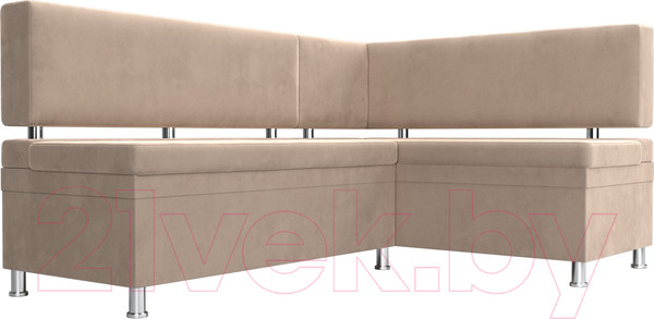 Изображение товара Уголок кухонный мягкий Лига Диванов Стайл правый / 111658 (велюр бежевый)