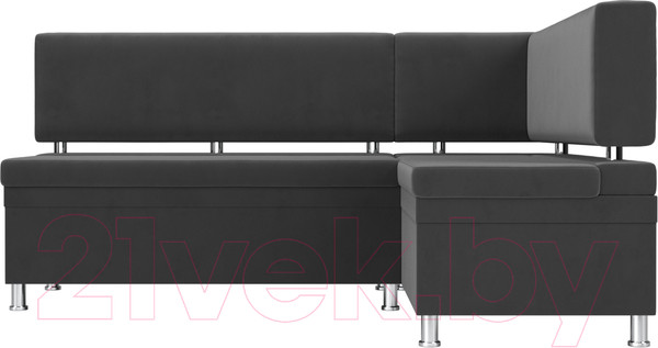 Изображение товара Уголок кухонный мягкий Лига Диванов Стайл правый / 111659 (велюр серый)