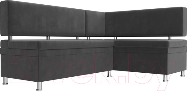 Изображение товара Уголок кухонный мягкий Лига Диванов Стайл правый / 111659 (велюр серый)