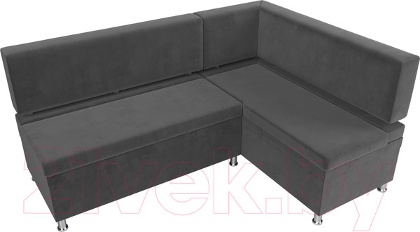 Изображение товара Уголок кухонный мягкий Лига Диванов Стайл правый / 111659 (велюр серый)