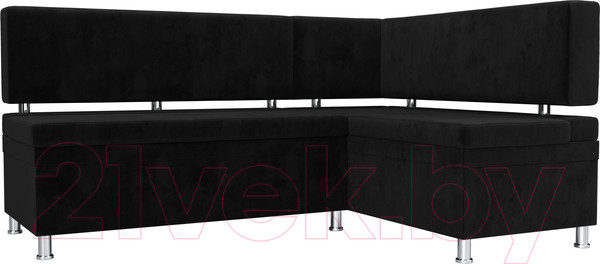 Изображение товара Уголок кухонный мягкий Лига Диванов Стайл правый / 111660 (велюр черный)