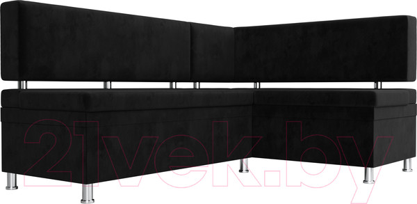 Изображение товара Уголок кухонный мягкий Лига Диванов Стайл правый / 111660 (велюр черный)