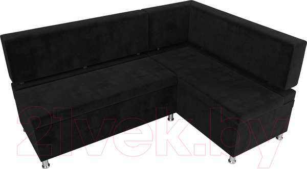 Изображение товара Уголок кухонный мягкий Лига Диванов Стайл правый / 111660 (велюр черный)