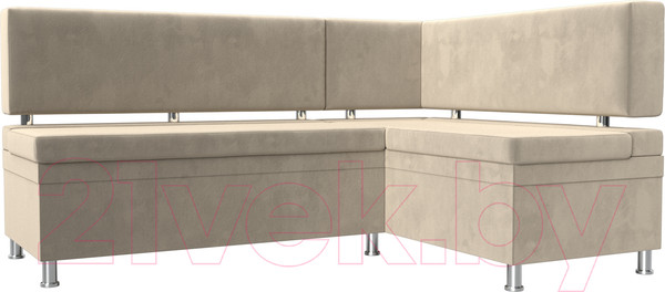 Изображение товара Уголок кухонный мягкий Лига Диванов Стайл правый / 114517 (микровельвет бежевый)