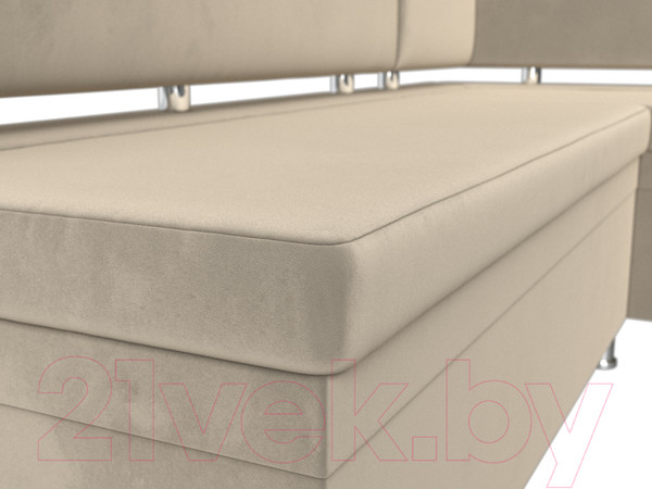 Изображение товара Уголок кухонный мягкий Лига Диванов Стайл правый / 114517 (микровельвет бежевый)