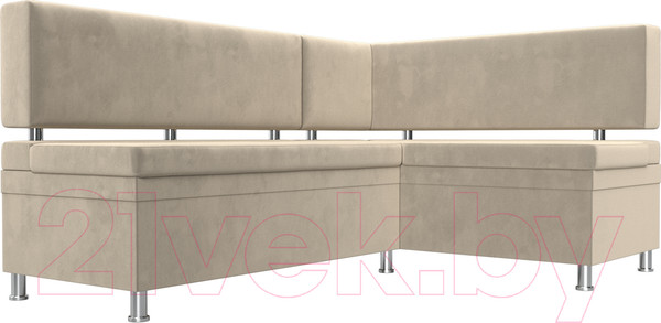 Изображение товара Уголок кухонный мягкий Лига Диванов Стайл правый / 114517 (микровельвет бежевый)