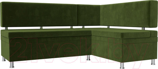 Изображение товара Уголок кухонный мягкий Лига Диванов Стайл правый / 114520 (микровельвет зеленый)