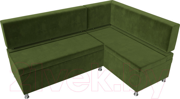Изображение товара Уголок кухонный мягкий Лига Диванов Стайл правый / 114520 (микровельвет зеленый)