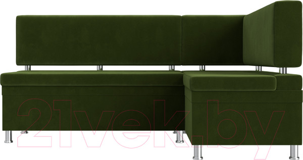 Изображение товара Уголок кухонный мягкий Лига Диванов Стайл правый / 114520 (микровельвет зеленый)