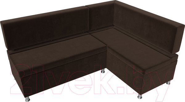 Изображение товара Уголок кухонный мягкий Лига Диванов Стайл правый / 114522 (микровельвет коричневый)