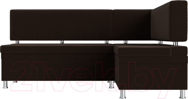 Изображение товара Уголок кухонный мягкий Лига Диванов Стайл правый / 114522 (микровельвет коричневый)