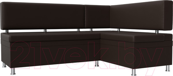 Изображение товара Уголок кухонный мягкий Лига Диванов Стайл правый / 114528 (экокожа коричневый)