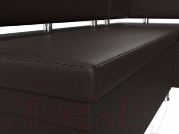 Изображение товара Уголок кухонный мягкий Лига Диванов Стайл правый / 114528 (экокожа коричневый)