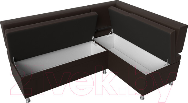 Изображение товара Уголок кухонный мягкий Лига Диванов Стайл правый / 114528 (экокожа коричневый)