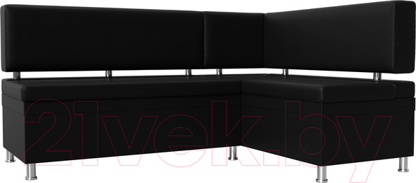 Изображение товара Уголок кухонный мягкий Лига Диванов Стайл правый / 114529 (экокожа черный)