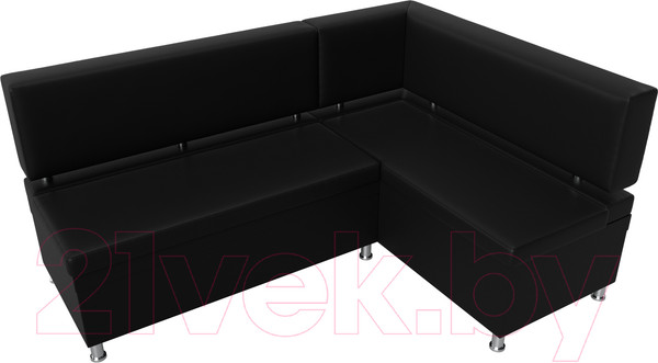 Изображение товара Уголок кухонный мягкий Лига Диванов Стайл правый / 114529 (экокожа черный)